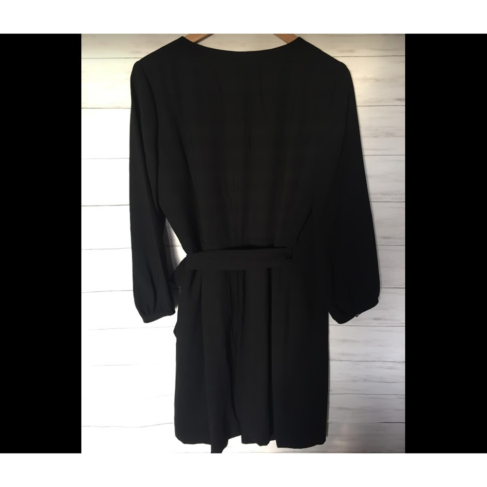 J. Crew | 365 Crepe Black Wrap Dress NWT - Picture 4 of 7